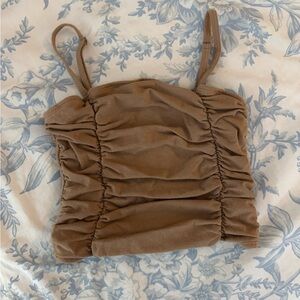 Brown Ruched Women's Top